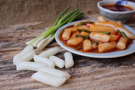 Rice cake korean foodの写真素材