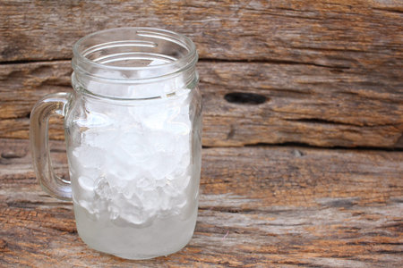 Ice cubes on jarの写真素材