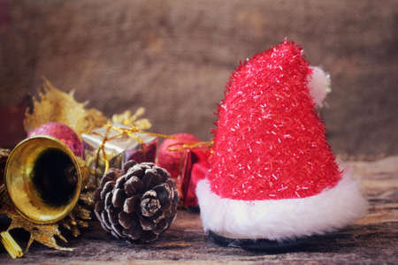 Christmas decoration with hatの写真素材