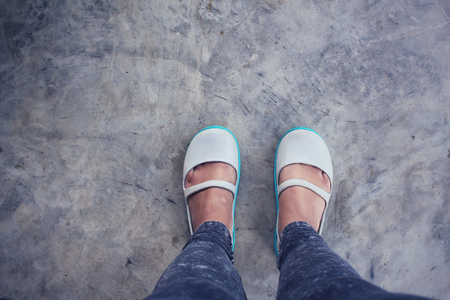 Leg with shoesの写真素材