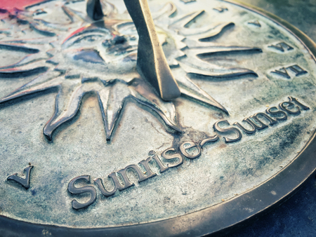 Old sun clock dial - Vintage sundialの写真素材