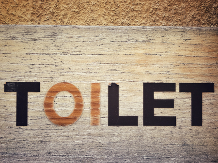 Vintage toilet signの写真素材