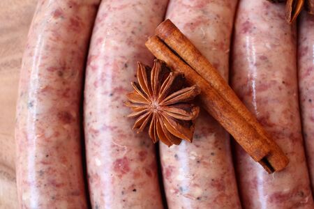Raw sausageの写真素材