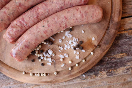 Raw sausageの写真素材