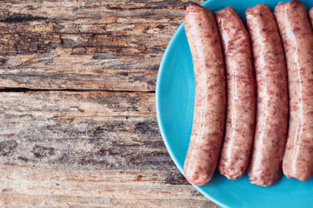 Raw sausageの写真素材