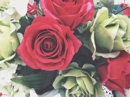 Beautiful rose of artificial flowersの写真素材