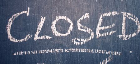 Closed signboardの写真素材