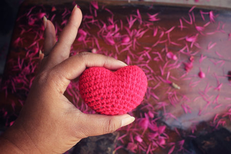 Vintage red heart shape