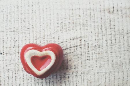 Vintage red heart shape