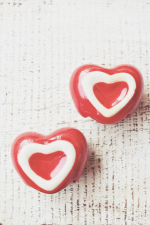 Vintage red heart shape