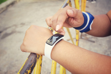Smart watch on hand