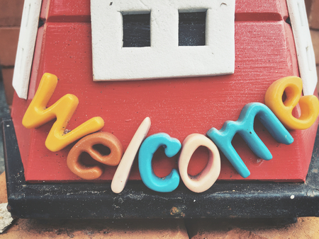 Welcome signboardの写真素材