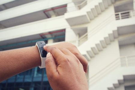 Smart watch on hand
