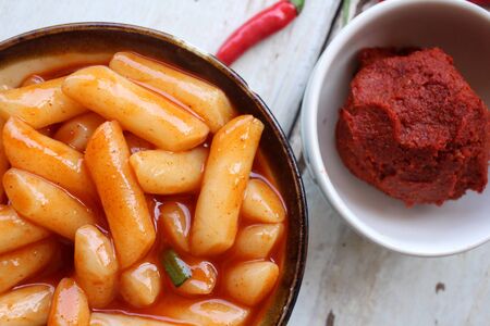 Rice cake korean foodの写真素材