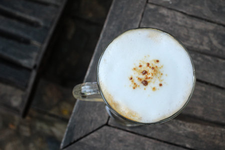Vintage latte coffee