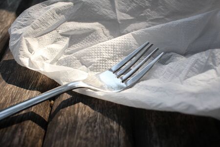 Close up of forkの写真素材