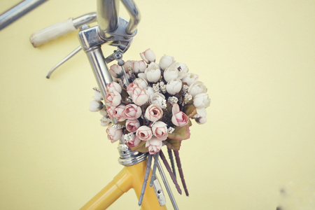 Vintage bicycle handlebar.の写真素材