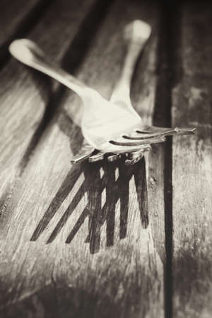 Close up of forkの写真素材