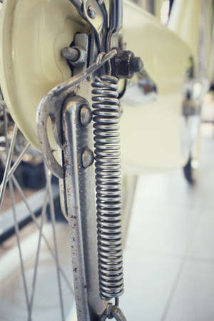 Close up of vintage bicycle wheelの写真素材
