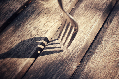 Close up of forkの写真素材