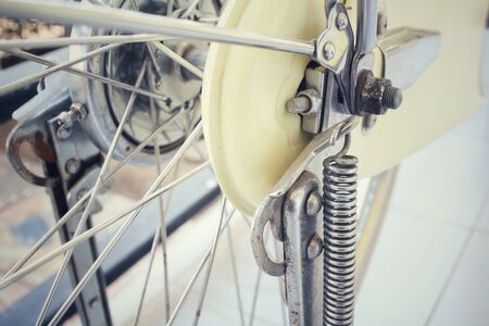 Close up of vintage bicycle wheelの写真素材
