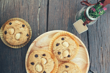 Chocolate chip cookiesの写真素材
