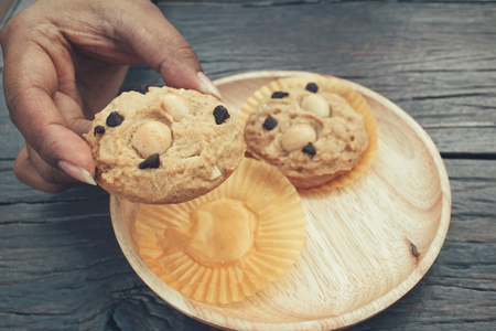 Chocolate chip cookiesの写真素材