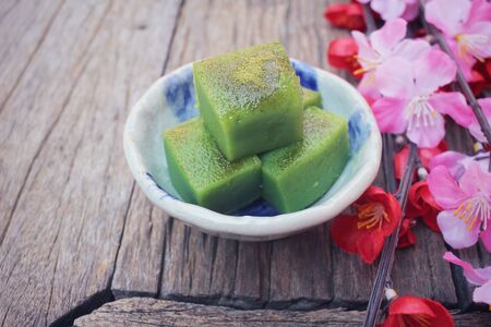 Matcha mochi japanese dessertの写真素材