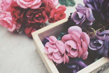 Beautiful rose of artificial flowers
