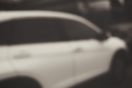 blurred of car on road
