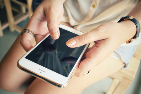 Woman using smart phone