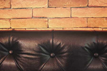 Vintage brown leather sofa