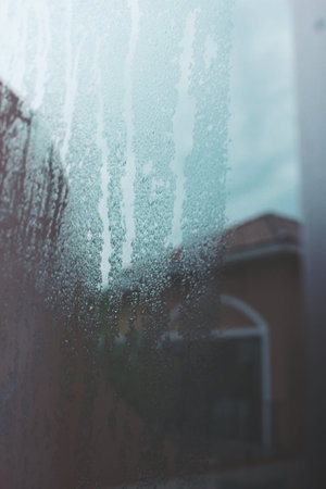 Water drop on glass