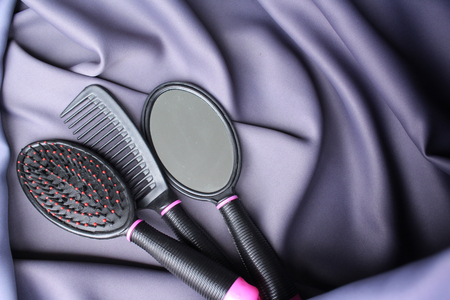 Comb with mirrorの写真素材