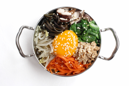 Bibimbap korean food isolatedの写真素材