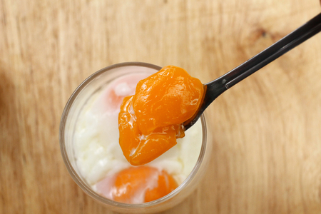 Soft boiled eggの写真素材