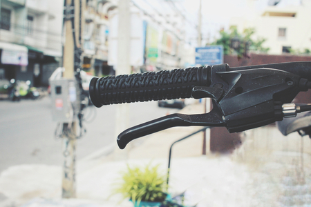 bicycle handlebar.の写真素材