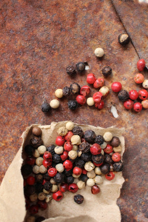Peppercorns colorful