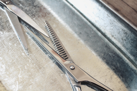 Hair cutting shearsの写真素材