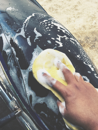Motorcycle washingの写真素材