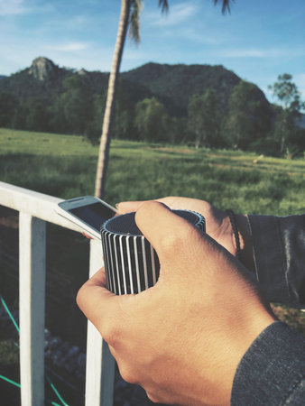 Bluetooth speaker with smart phone