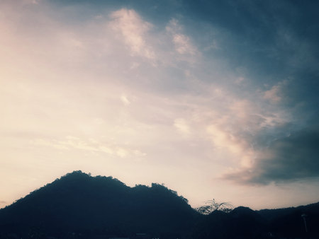 Sky and mountain