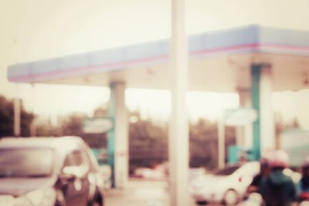 Blurred of car on roadの写真素材