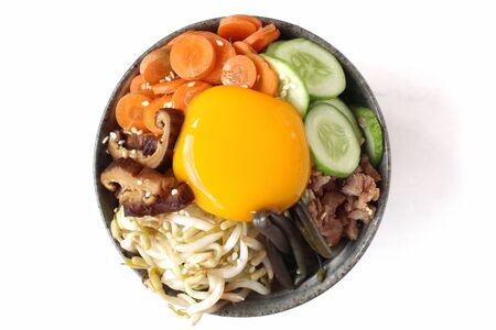 Bibimbap korean food isolatedの写真素材