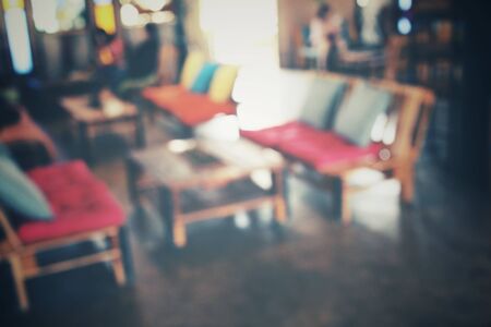 Blurred of restaurantの写真素材