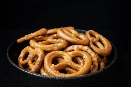 Pretzels isolatedの写真素材