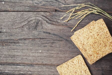 Whole grain crackerの写真素材