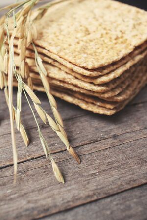 Whole grain crackerの写真素材