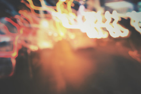 Blurred light trails