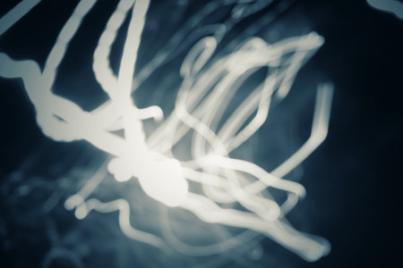 Blurred light trails